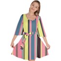 Stripes Colorful Wallpaper Seamless Velour Kimono Dress View1