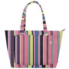 Stripes Colorful Wallpaper Seamless Back Pocket Shoulder Bag 