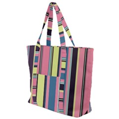Stripes Colorful Wallpaper Seamless Zip Up Canvas Bag