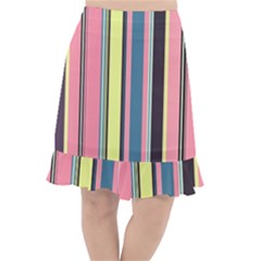 Stripes Colorful Wallpaper Seamless Fishtail Chiffon Skirt