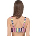 Stripes Colorful Wallpaper Seamless Cage Up Bikini Top View2