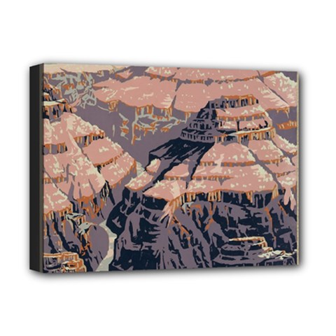 Vintage Travel Poster Grand Canyon Deluxe Canvas 16  x 12  (Stretched) 