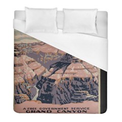 Vintage Travel Poster Grand Canyon Duvet Cover (Full/ Double Size)