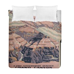 Vintage Travel Poster Grand Canyon Duvet Cover Double Side (Full/ Double Size)