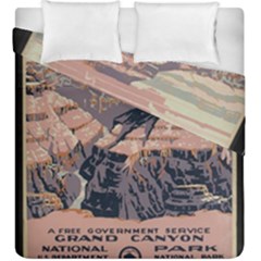 Vintage Travel Poster Grand Canyon Duvet Cover Double Side (King Size)