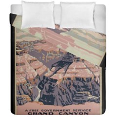 Vintage Travel Poster Grand Canyon Duvet Cover Double Side (California King Size)