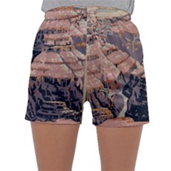 Vintage Travel Poster Grand Canyon Sleepwear Shorts