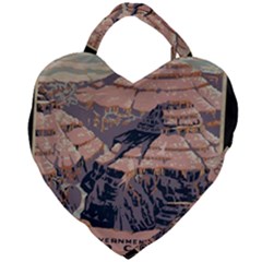Vintage Travel Poster Grand Canyon Giant Heart Shaped Tote