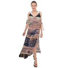 Vintage Travel Poster Grand Canyon Maxi Chiffon Cover Up Dress