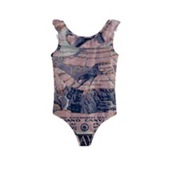 Vintage Travel Poster Grand Canyon Kids  Frill Swimsuit
