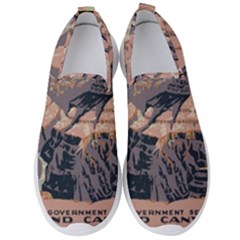 Vintage Travel Poster Grand Canyon Men s Slip On Sneakers