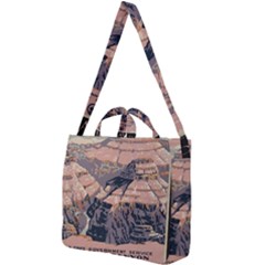 Vintage Travel Poster Grand Canyon Square Shoulder Tote Bag