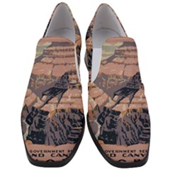 Vintage Travel Poster Grand Canyon Women Slip On Heel Loafers