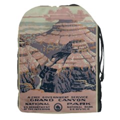 Vintage Travel Poster Grand Canyon Drawstring Pouch (XXXL)