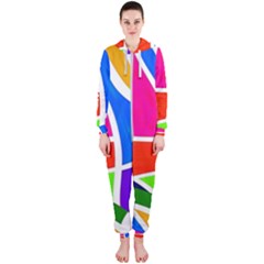 Abstract Background Hooded Jumpsuit (ladies)  by Vaneshart