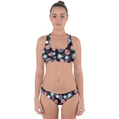 Seamless Sweets Background Cross Back Hipster Bikini Set