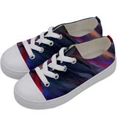 Abstract Paint Painting Watercolor Kids  Low Top Canvas Sneakers by Vaneshart