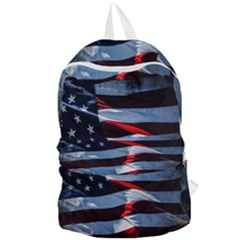 Grunge American Flag Foldable Lightweight Backpack by Vaneshart