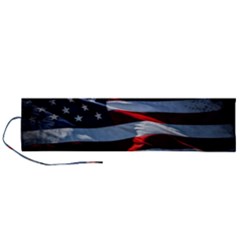 Grunge American Flag Roll Up Canvas Pencil Holder (l) by Vaneshart