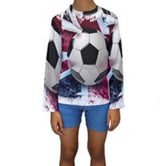 Soccer Ball With Great Britain Flag Kids  Long Sleeve Swimwear by Vaneshart