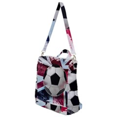 Soccer Ball With Great Britain Flag Crossbody Backpack by Vaneshart