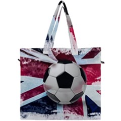 Soccer Ball With Great Britain Flag Canvas Travel Bag by Vaneshart