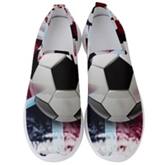 Soccer Ball With Great Britain Flag Men s Slip On Sneakers by Vaneshart