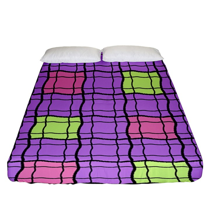 Background Pattern Seamless Fitted Sheet (King Size)