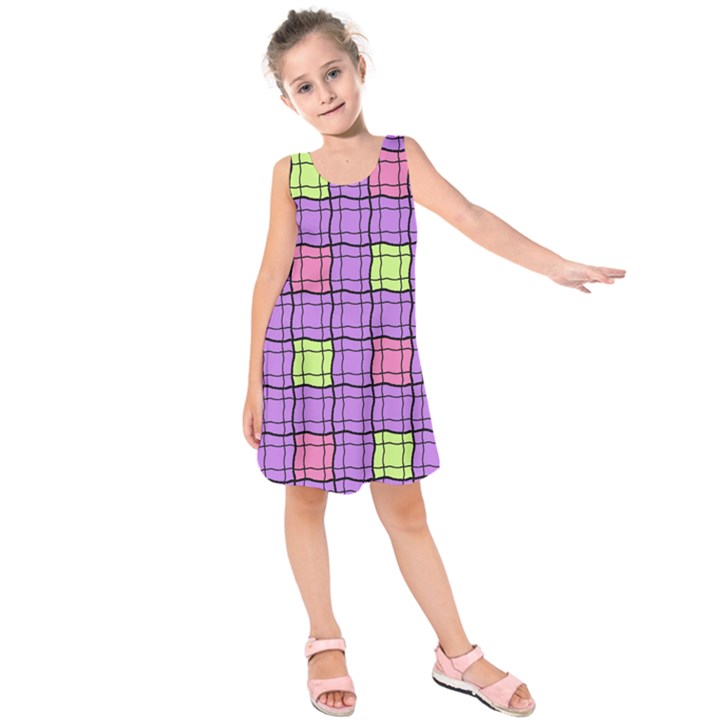 Background Pattern Seamless Kids  Sleeveless Dress