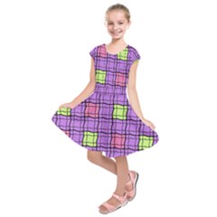 Background Pattern Seamless Kids  Short Sleeve Dress