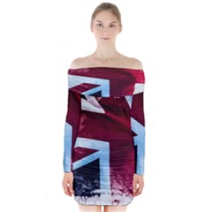 The British Flag Long Sleeve Off Shoulder Dress