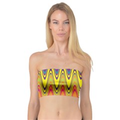 Retro Colorful Waves Background Bandeau Top by Vaneshart