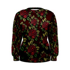 Flower Seamless Tile Background Women s Sweatshirt