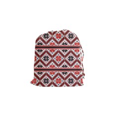 Folklore Ethnic Pattern Background Drawstring Pouch (small)