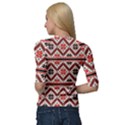 Folklore Ethnic Pattern Background Quarter Sleeve Raglan Tee View2