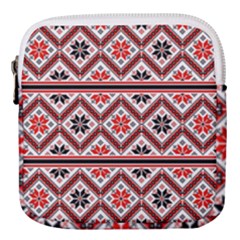 Folklore Ethnic Pattern Background Mini Square Pouch by Vaneshart