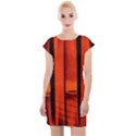 Orange Seamless Bamboo Background Cap Sleeve Bodycon Dress View1