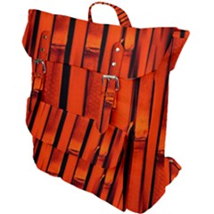 Orange Seamless Bamboo Background Buckle Up Backpack by Vaneshart