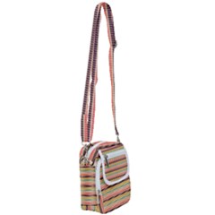 Vintage Stripes Lines Background Shoulder Strap Belt Bag by Vaneshart