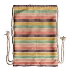 Vintage Stripes Lines Background Drawstring Bag (large)