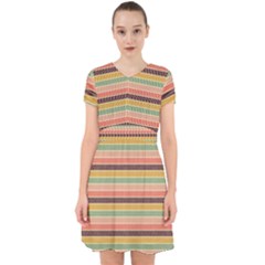 Vintage Stripes Lines Background Adorable In Chiffon Dress by Vaneshart