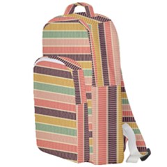 Vintage Stripes Lines Background Double Compartment Backpack