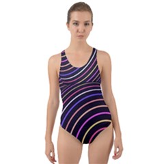 Abtract Colorful Spheres Cut-out Back One Piece Swimsuit by Vaneshart