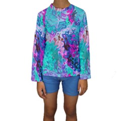 Background Texture Pattern Kids  Long Sleeve Swimwear