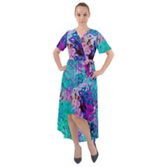 Background Texture Pattern Front Wrap High Low Dress by Vaneshart