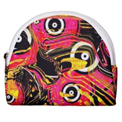 Abstract Clutter Horseshoe Style Canvas Pouch by Vaneshart