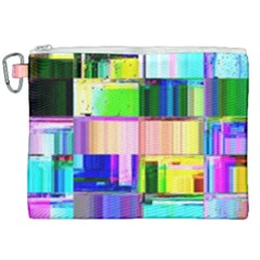 Glitch Art Abstract Canvas Cosmetic Bag (xxl) by Vaneshart