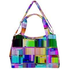 Glitch Art Abstract Double Compartment Shoulder Bag by Vaneshart