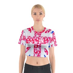 British Flag Abstract Cotton Crop Top