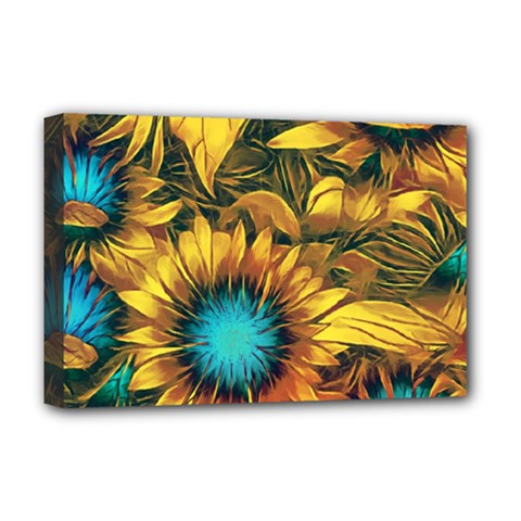 Floral Pattern Background Deluxe Canvas 18  X 12  (stretched)